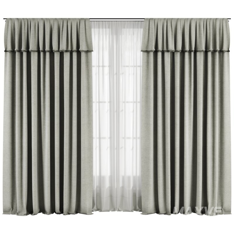 Silk and Cotton Curtain Set 93 - Image 1
