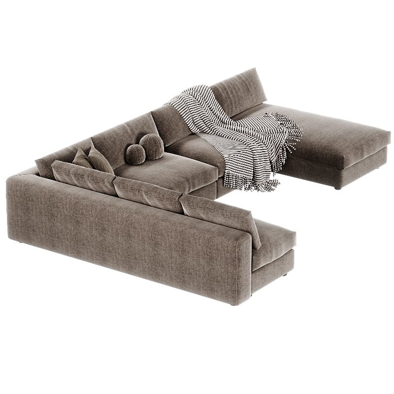 Canape Modulable Preconfigure Paris Velours Cotele - Image 1