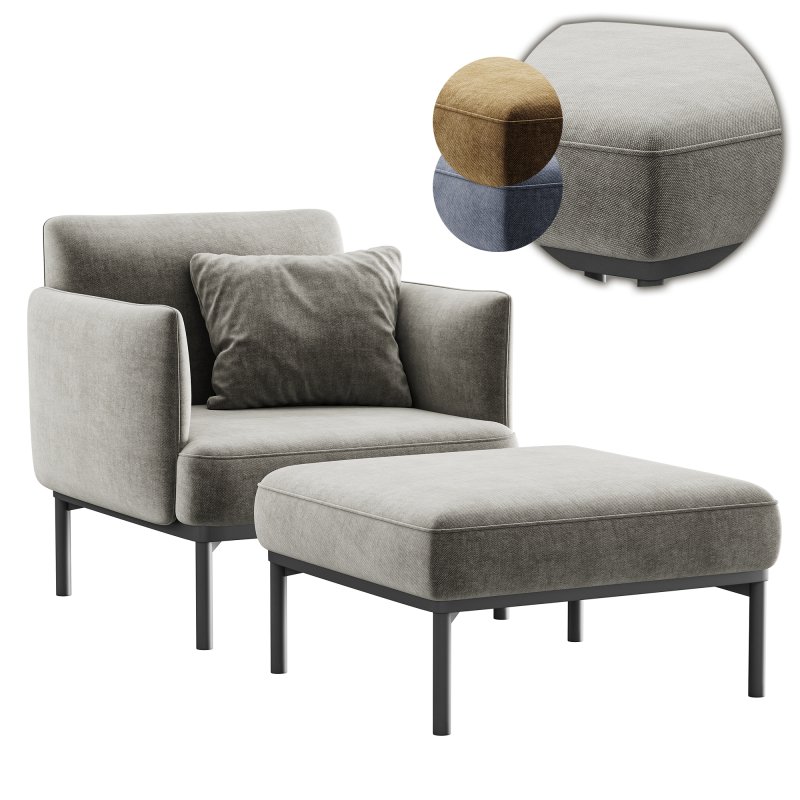 Penn Chair and Ottoman Set - Image 2