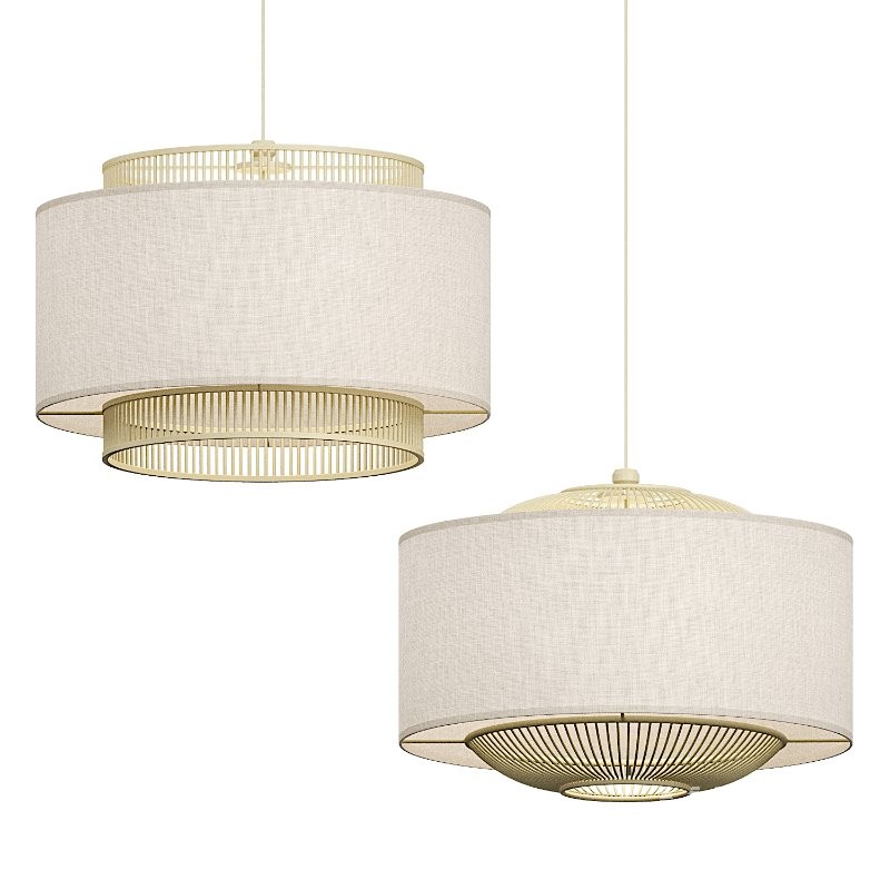 Japanese Bamboo Chandelier - Image 1