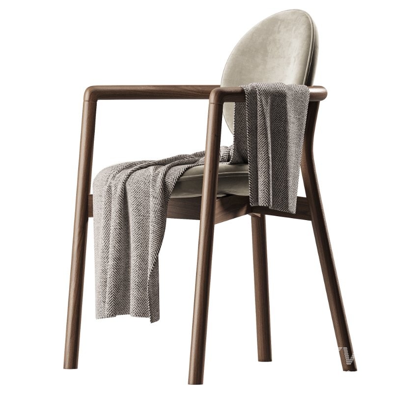 Holzstuhl Maia mit Boucle-Polsterung - Image 2