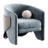 finn dove grey armchair - Thumbnail 6