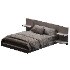 Andes Black Ebonized Oak Wood Queen Bed - Thumbnail 6