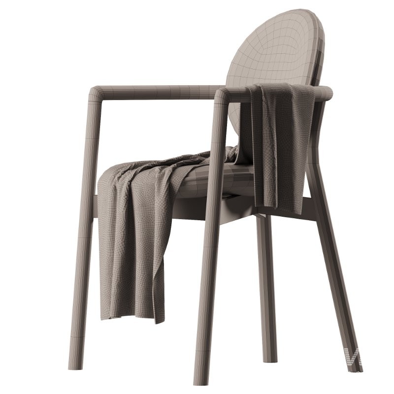 Holzstuhl Maia mit Boucle-Polsterung - Image 3