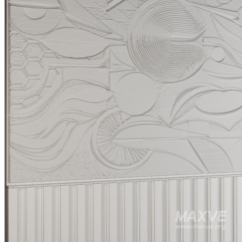 Headboard concrete 3d wall panel 014 - Image 4