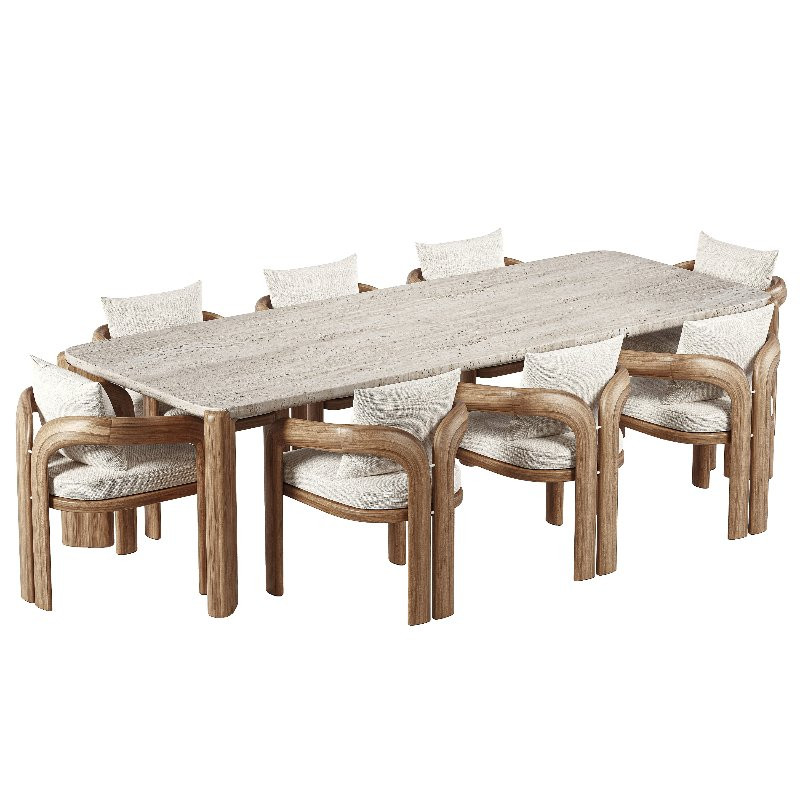 Chloe Teak Dining Chair and Table - Image 3