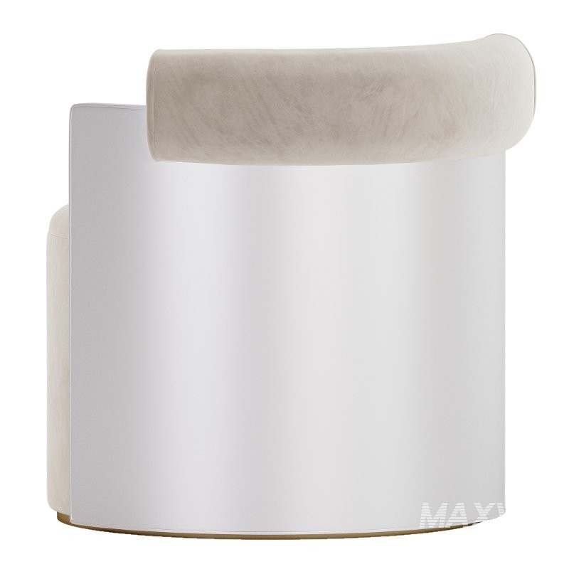 PATTY Pink Mohair Upholstered Armchair - Image 2