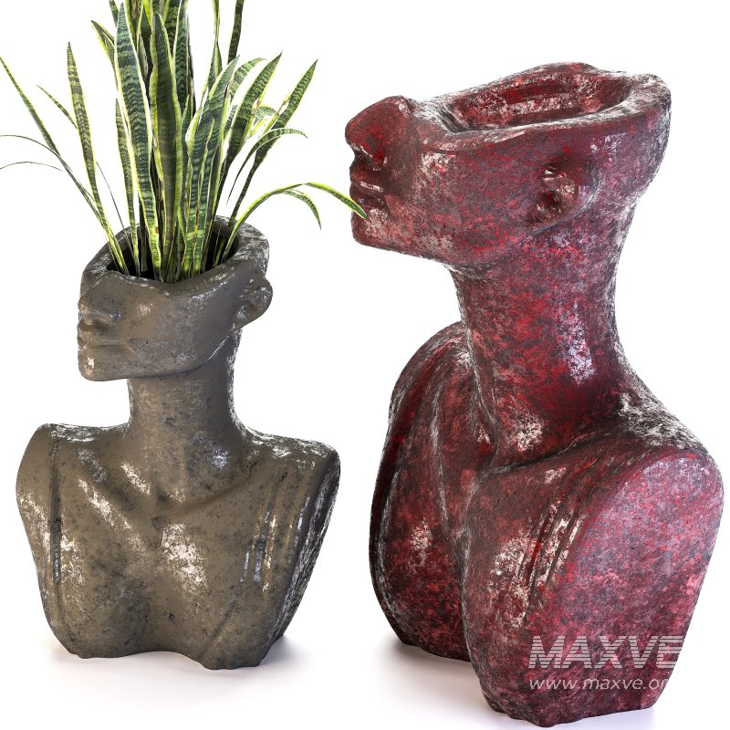 Woman Sculpture Pot Planter - Image 2