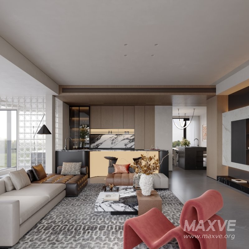 Luxurious living room and dining room - Image 7