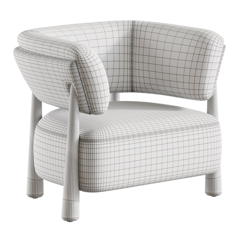 Dolores Stone Cream Fabric Occasional Chair - Image 9