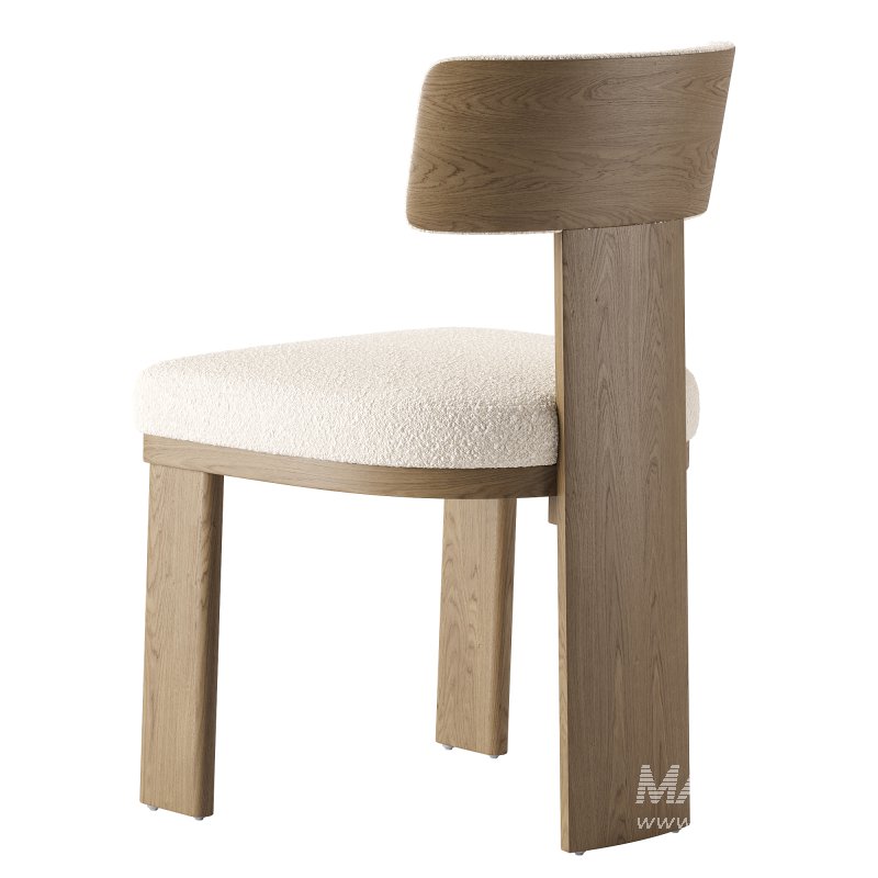 Isadora Isabelline White Fabric Dining Chair - Image 6