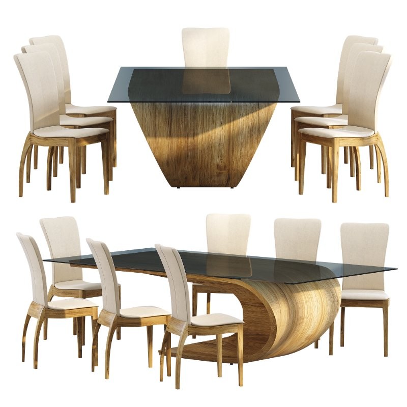 Crest Dining Tables and Chair - Image 2