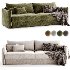 Chelsea Modern Classic Beige Upholstered Cushion Back Sofa - Thumbnail 4