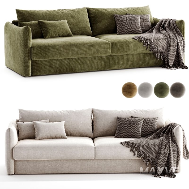 Chelsea Modern Classic Beige Upholstered Cushion Back Sofa - Image 4