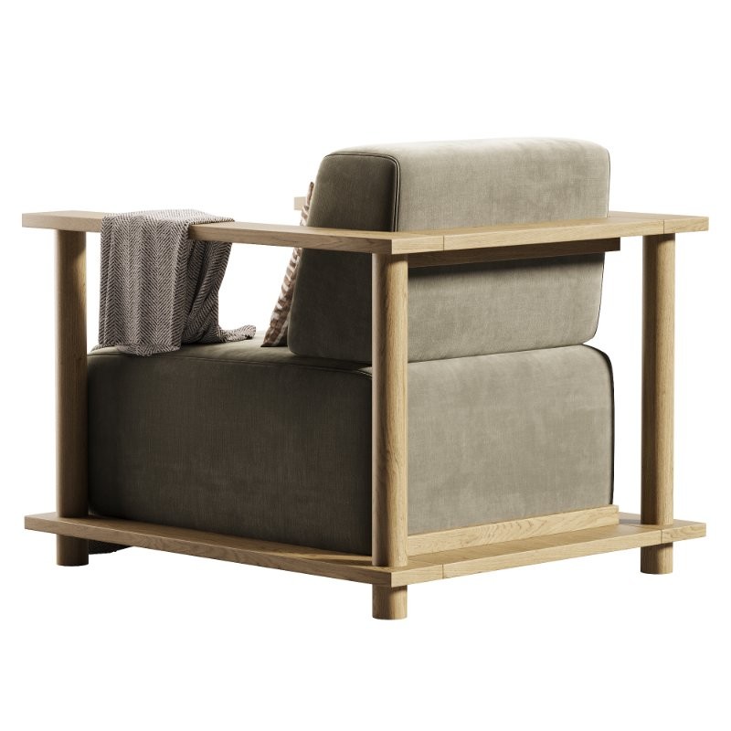 Pinet Teak Outdoor Lounge Chair - Image 3