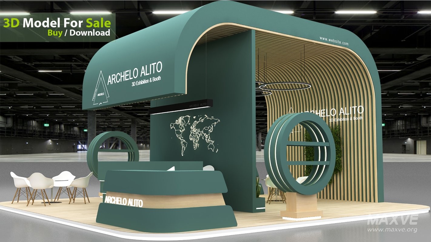 minimal booth exhibition - Image 1