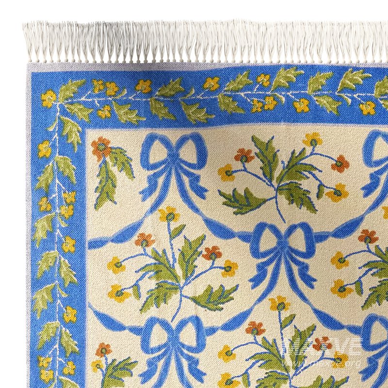 Bow Demask Screen Printed Rug - Image 3