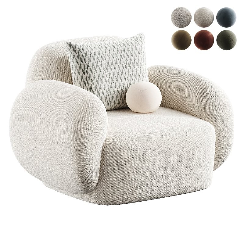 hazel beige lounge chair - Image 4