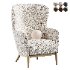 alva wingback accent chair - Thumbnail 4