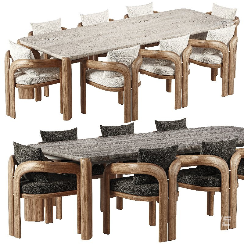 Chloe Teak Dining Chair and Table - Image 2