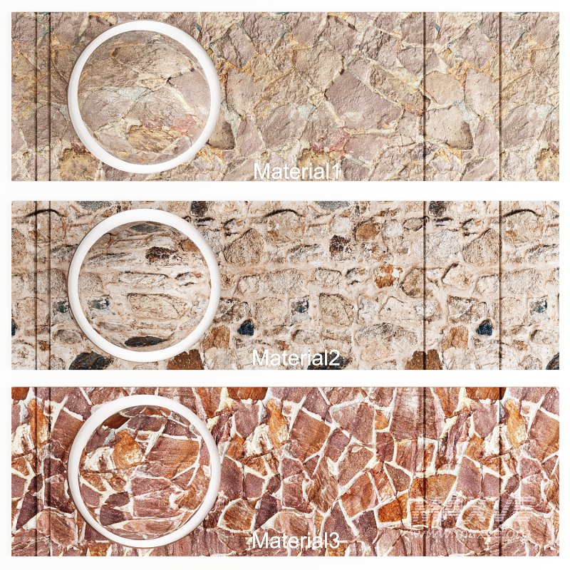 cobblestone wall - Image 1