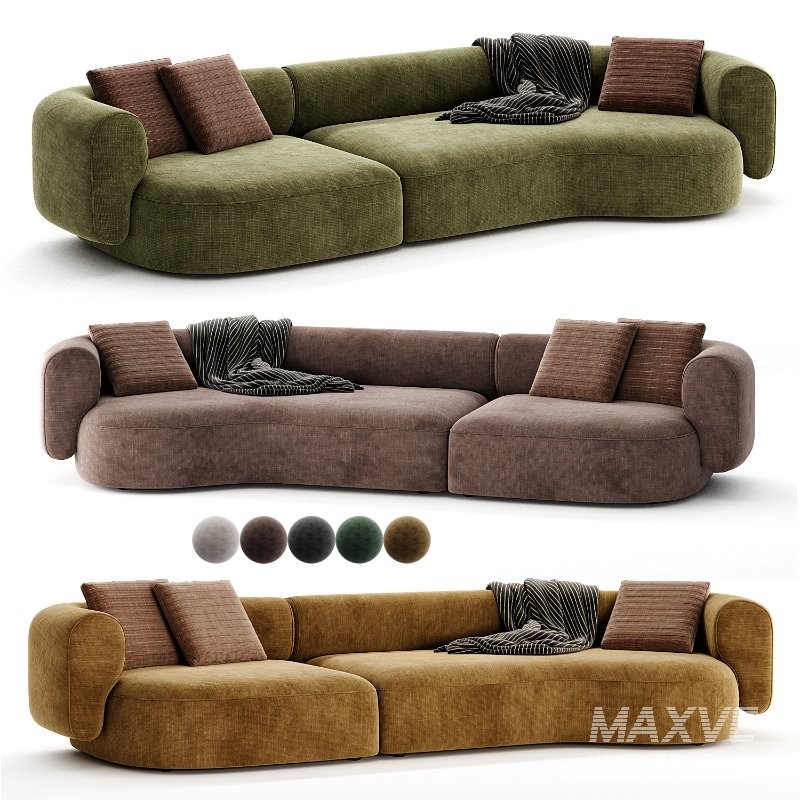 Contemporary Modern Hug Modular Sofa in Famiglia Fabric by Collector Studio - Image 3