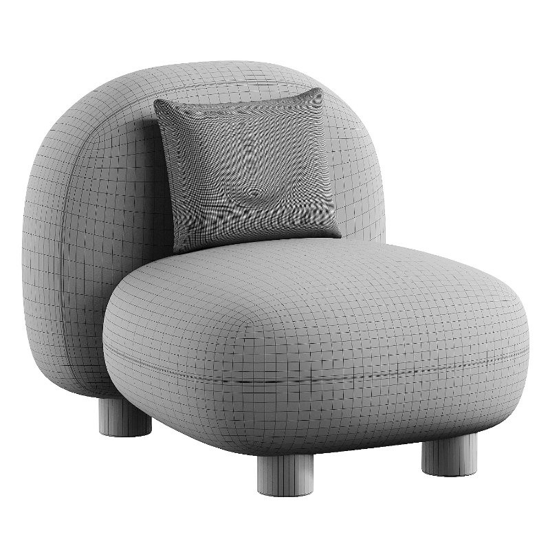 keny wine boucle armchair - Image 3