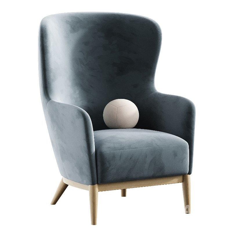 alva wingback accent chair - Image 6