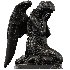 Kneeling Mourning Angel Sculpture - Thumbnail 2