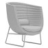 cleo metal soft armchair lounge high backrest - Thumbnail 4