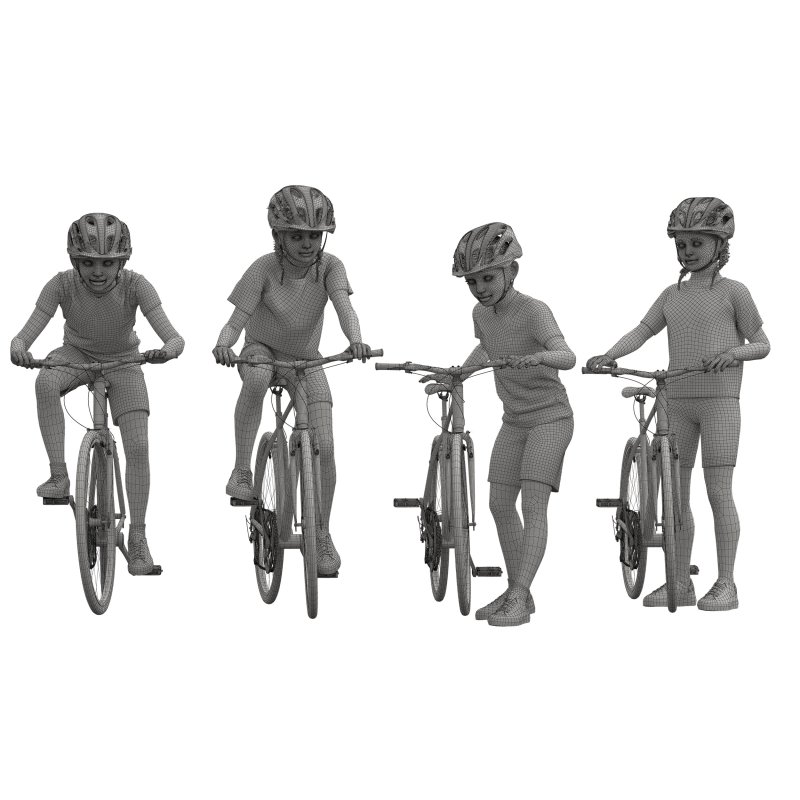 kids Cycling in 4 poses - Image 4