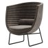 cleo metal soft armchair lounge high backrest - Thumbnail 3