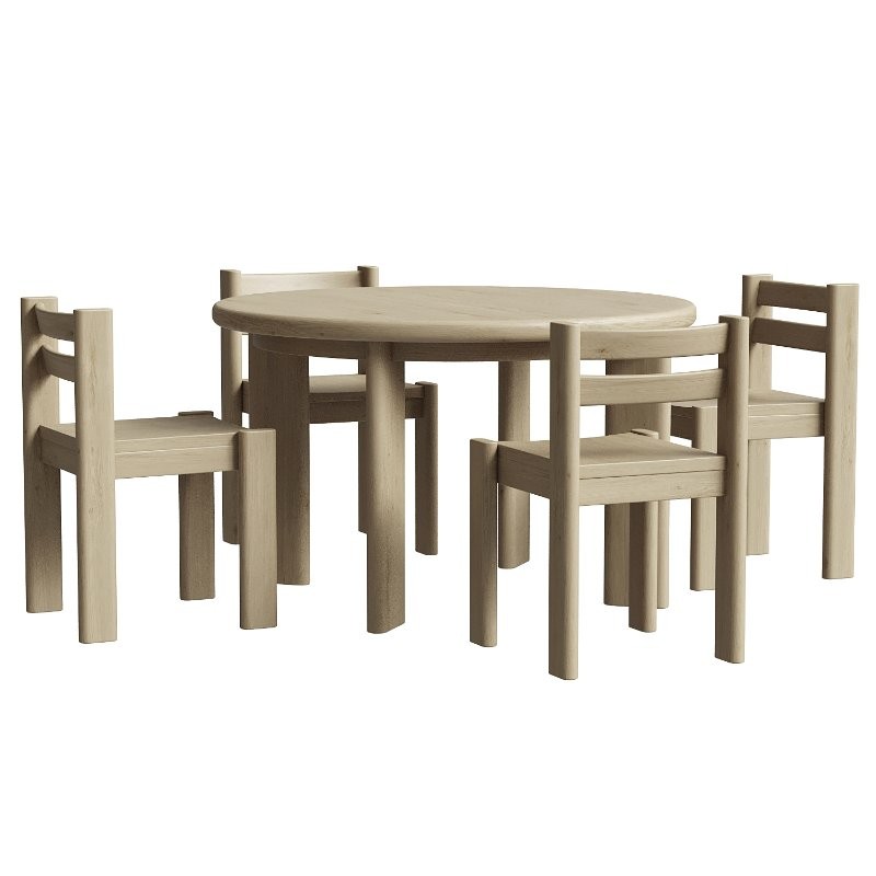 Hearth Round Extendable Dining Table set - Image 2