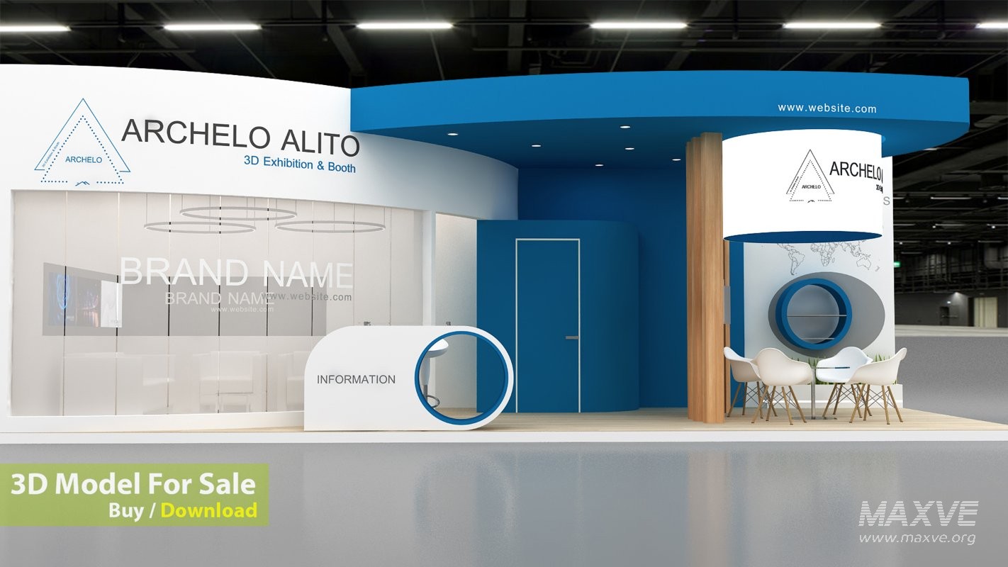 booth 3d model - Image 3