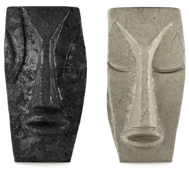 Set of Abstract Face Wall Sculptures - Image 2