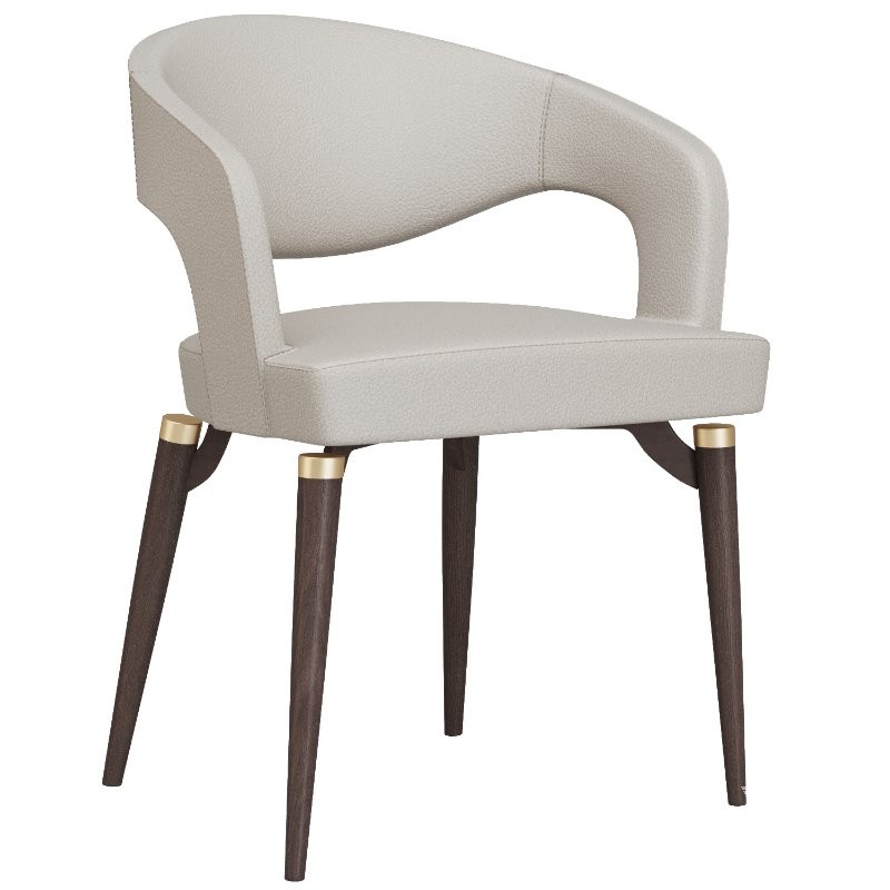 Liliana Armrest Leather Dining Chairs - Image 3
