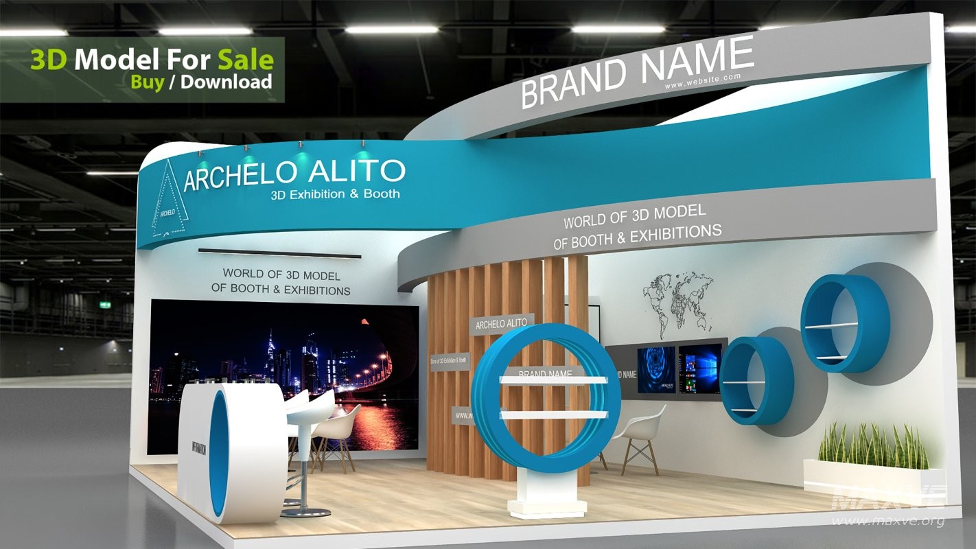 stall 3d model - Image 1