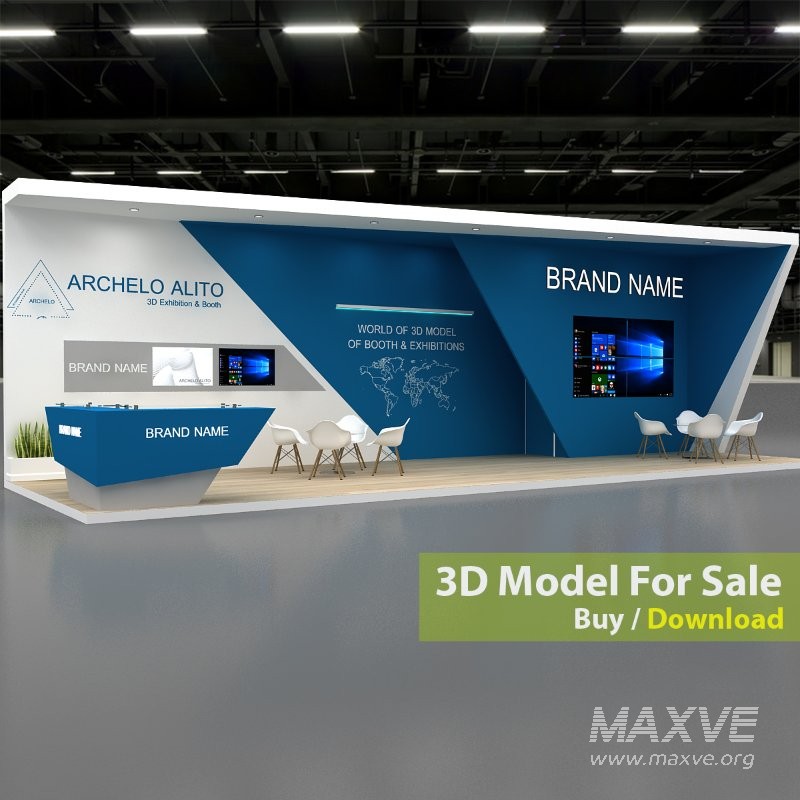 stall 3d model - Image 1
