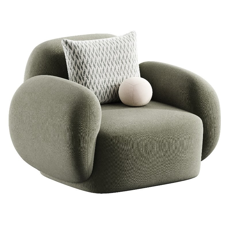 hazel beige lounge chair - Image 2