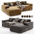 Aris Deep 2-Piece Bench Sectional Sofa with Chaise Lounge - Thumbnail 1