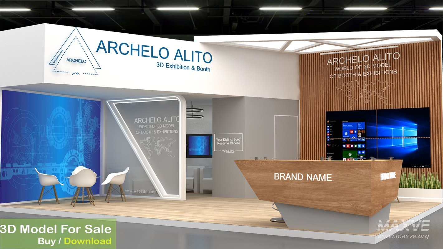 booth 3d model - Image 6