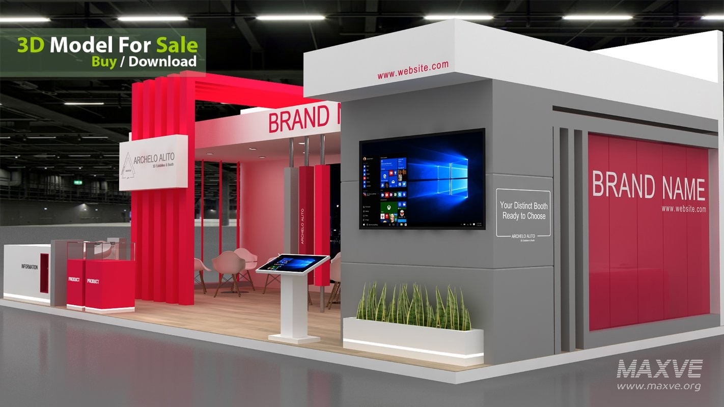 stall 3d model - Image 3