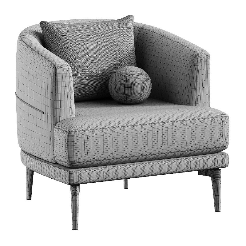 modern linen armchair - Image 1