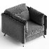 Sofia armchair, structural fabric - Thumbnail 1