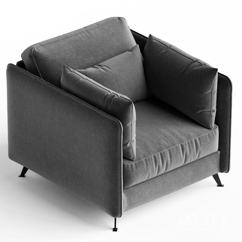 Sofia armchair, structural fabric - Image 1
