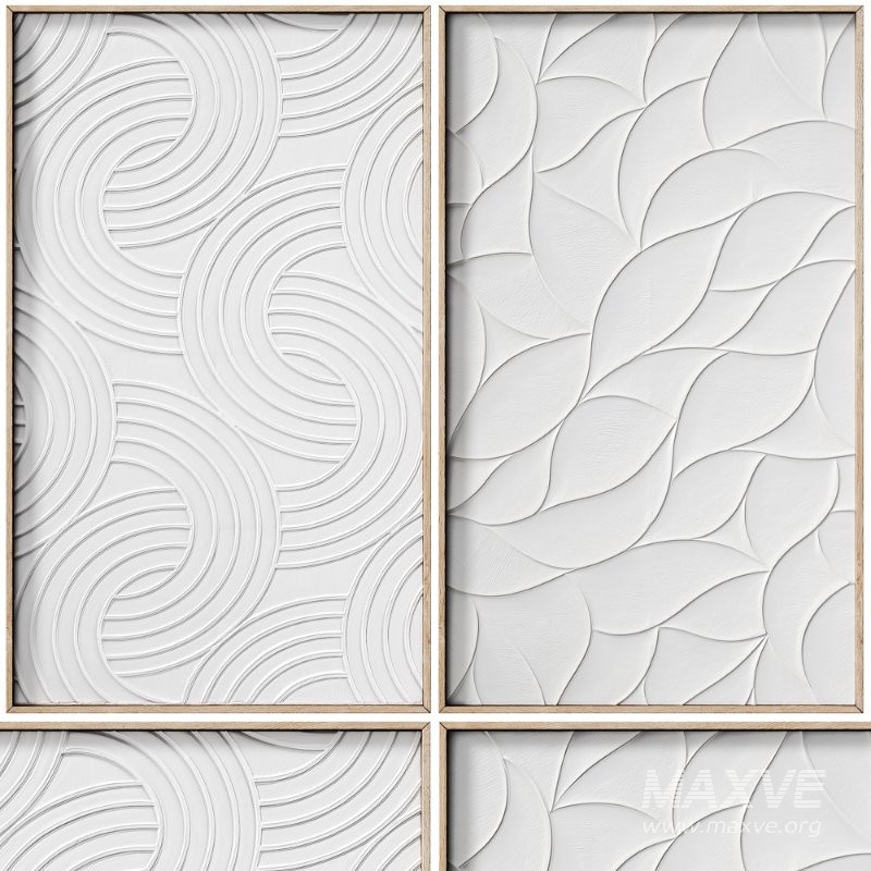 Decorative 3D Art Relief Panel 140 Set - Image 1