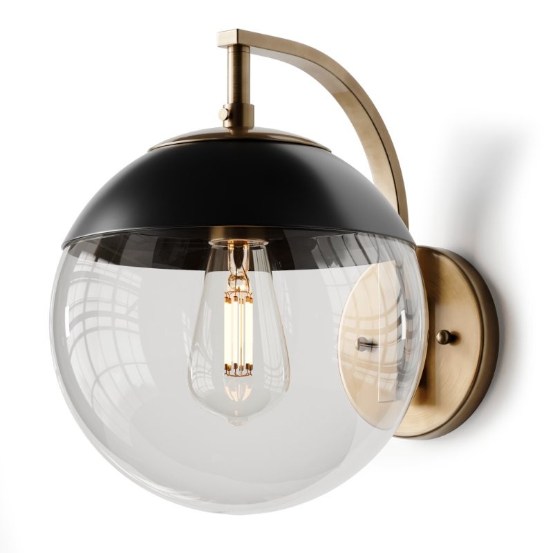 Mid-Century Clear Globe Sconce - Image 8