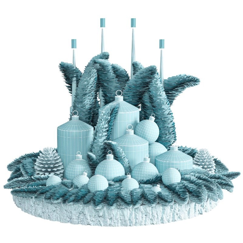 Christmas Interior Decor Set 3D Model Set 01 - Image 6