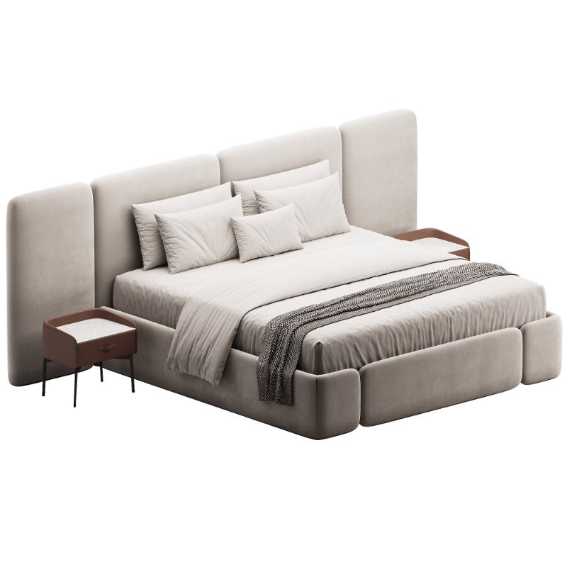Arcadia Warm Ivory Queen Bed - Image 2