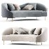 Velvet Curved Sofa Large 3 Seater Curved Back Sofahttps - Thumbnail 2